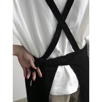 ウェーブ エプロン 綿100% スリットラップエプロン ポケット付き COCOWALK ブラック 399388 1個（直送品）