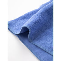 ウェーブ バスタオル バックガーゼ 65×120cm ブルー 402604 1個（直送品）