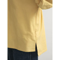 ウェーブ エプロン 無地 袖シャーリング割烹着 COCOWALK イエロー 412168 1個（直送品）