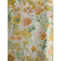 ウェーブ エプロン 花柄 リバティリネンバッククロスエプロン COCOWALK イエロー 417137 1個（直送品）