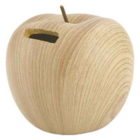 キシマ オブジェ 北欧風木調マネーバンク 陶器 リンゴ 468158 1個（直送品）
