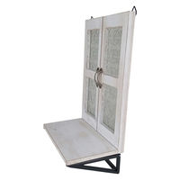 アビテ ガーデンオーナメント フルーラ ウォールシェルフ ホワイト 479121 1個（直送品）