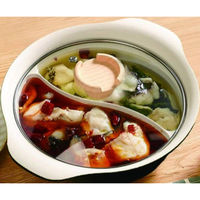 ユニカ 仕切り鍋 20cm IH対応 セラミック加工 二食鍋 ブラック 486083 1個（直送品）