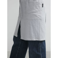 ウェーブ エプロン やさしいガーゼのエプロン COCOWALK ライトグレー 412147 1個（直送品）