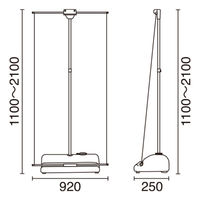 友屋 イベント用品 スライド式バナースタンド W900用 42239-4* 1ケース(1個)（直送品）