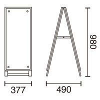 友屋 A型ボード アクリルパネルスタンドA1ハーフ両面APSA1HWL 56992AHW 1ケース(1個)（直送品）