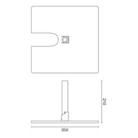 友屋 販促用品 のぼり立てノックダウン ネジ付 58610BLK 1ケース(1個)（直送品）