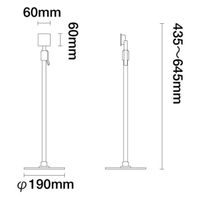 友屋 フロアースタンド 発泡貼り込み式卓上スタンドS クローム 61741-01 1ケース(1個)（直送品）