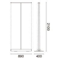 友屋 イベント用品 ダブルロールスクリーンバナー 850 シルバー 60646-01 1袋(1個)（直送品）