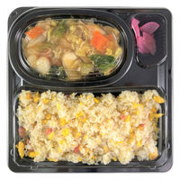 シーピー化成 弁当容器 CBFNランチ13 黒本体(R) 0A10313009995 1袋(50個)（直送品）