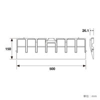友屋 売場備品 アドフロアシステム エッジ傾斜パーツ 黒 62390-04 1袋(1個)（直送品）