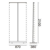 友屋 イベント用品 ローコストロールスクリーン RS27N 850 ブラック 60015-1B 1袋(1個)（直送品）
