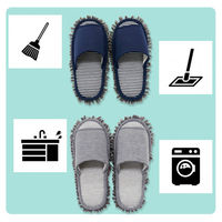 【スリッパ】オクムラ お掃除モップスリッパ外縫い L グレー 1足（直送品）