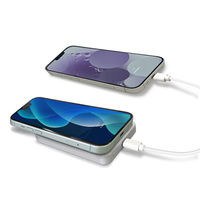 エアージェイ 準個体モバイルバッテリー マグネットワイヤレス充電対応9700mAh MB-SS9700MG WH 1台（直送品）