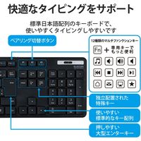 エレコム キーボード ワイヤレス Bluetooth 抗菌 薄型 メンブレン 簡易パッケージ 黒 TK-FBM120KBK/EC 1個（直送品）