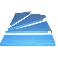 第一大宮 暖段 階段・角部用養生シート(L字形状) ブルー 直階段8枚+左廻り上り6枚 H2-7320L 1セット