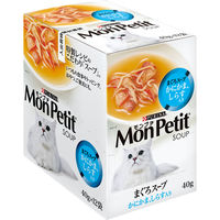 モンプチ スープ まぐろスープ かにかま・しらす入り 40g 12袋 キャットフード ウェット パウチ