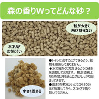 猫砂楽園 森の香ダブル 木粉 国産 トイレに流せる 燃やせる 7L 1袋