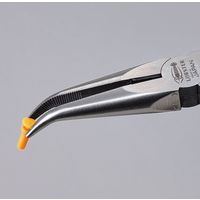 先端縦曲がりラジオペンチ (J-CRAFTシリーズ) グリップアダプター付 J150RBTG 1丁 ロブテックス（直送品）