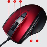 サンワサプライ 静音有線ブルーLEDマウス(5ボタン) MA-BL168R 1個