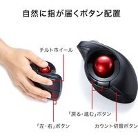サンワサプライ Bluetoothエルゴトラックボール(チルトホイール・マルチペアリング) MA-BTTB179BK 1個（直送品）
