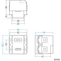サンワサプライ 埋込USB給電用コンセント (TYPEC搭載) TAP-KJUSB1C1W 1個