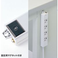 延長コード 電源タップ 5m 3P（ピン） 4個口 マグネット グレー TAP-KS4-5 サンワサプライ 1個（直送品）