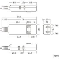 延長コード 電源タップ 0.2m 2P（ピン） 4個口 ライトグレー TAP-M802W サンワサプライ 1個（直送品）