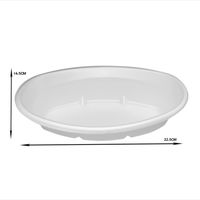 使いきり容器　カレー皿（発泡ポリスチレン） 横227×縦139×高さ47mm　約500ml　1セット（10枚入×5）