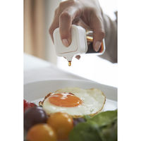 tower（タワー） プッシュ式醤油差し ホワイト 1個 調味料入れ 山崎実業