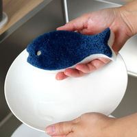 おさかなスポンジ ホワイト 1セット（3個） マーナ