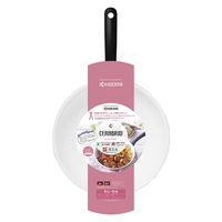 セラミック加工フライパン 炒め鍋 28cm ピンク ガス火専用 京セラ