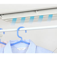 エアコンハンガー 室内物干し 簡単設置 部屋干し ホワイト 1個 平安伸銅工業