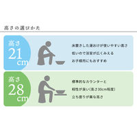 デフィ（Defi）風呂いす 風呂椅子 高さ21cm スモーク レック(B-882)