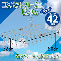 Ba オールステン 角ハンガー 42ピンチ （ベランダ低竿対応） 1個 レック(W-437)