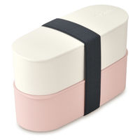 サーモス（THERMOS） フレッシュランチボックス 2段式 600ml ライトピンク DJT-600W LP 1個 弁当箱