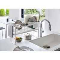 tower（タワー） スリーウェイ水切りワイヤーバスケット 2段 スリム ホワイト 1個 山崎実業 キッチン収納