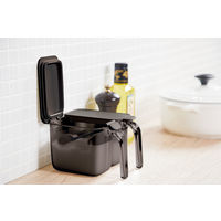 調味料ポット 小さじスプーン付 キッチン用品 ブラック 1個 マーナ