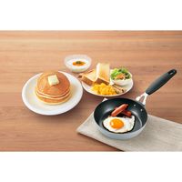 ちびパン ぷちパン フライパン 16cm ガラス蓋付き フッ素加工 IH・ガス火対応 グレー 1個 ベストコ