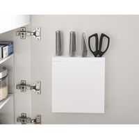 tower（タワー） 包丁＆キッチンばさみ差し ホワイト 1個 山崎実業 キッチン収納