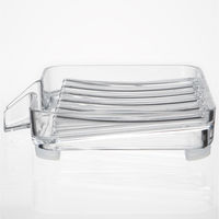 水が流れるソープトレー ヴェール クリア 石鹸置き 1個 山崎実業