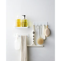 tower（タワー） マグネットバスルームタオルハンガー 浴室壁面収納 ホワイト 山崎実業