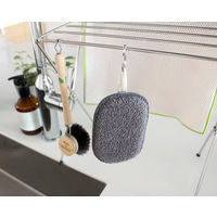 食器洗い スポンジ 水だけで汚れすっきり グレー 1個 マーナ