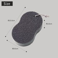 水垢とり スポンジ 水だけで汚れすっきり グレー 1個 マーナ