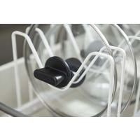 tower（タワー） シンク下 伸縮鍋蓋＆フライパンスタンド ホワイト 1個 山崎実業