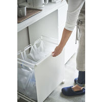 tower（タワー） 目隠し分別ダストワゴン 3分別 ホワイト 1個 山崎実業 【送料無料】