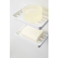 tower（タワー） マグネットバスルームソープトレー 2段 ホワイト 1個 山崎実業