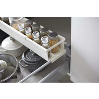 tower（タワー） シンク下 伸縮キッチンラック スリム ホワイト 1個 山崎実業