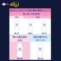 エリス 朝まで超安心 400 羽つき 夜用 40cm 特に心配な夜用 生理用ナプキン 1個(12枚入) 後ろモレ安心ガード 大王製紙 エリエール