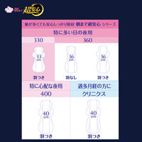 エリス 朝まで超安心 330 羽つき 夜用 33cm 特に多い日の夜用 生理用ナプキン 1セット(16枚入×5個) 後ろモレ安心ガード 大王製紙